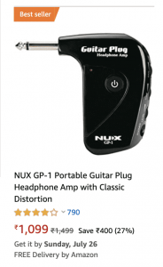 NUX GP 1 Portable Guitar Plug Headphone Amp 184x300 - 9 Best Guitar Amplifiers in India (2022)